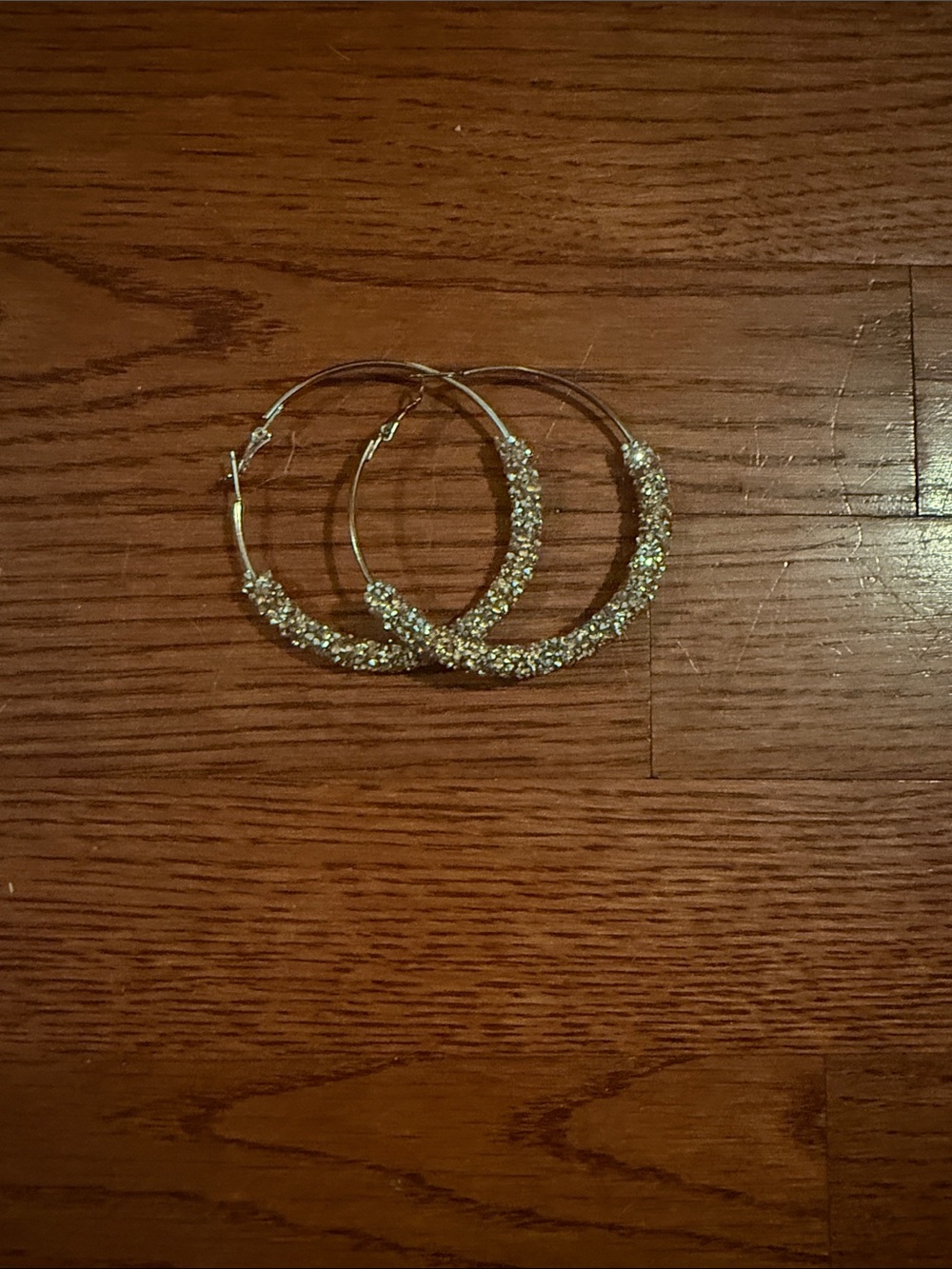 Urban Outfitters Gold Crystal Hoop Earrings - Sparkling Hoop Pair